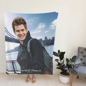 Andrew Garfield in The Amazing Spider-Man 2 Movie Fleece Blanket