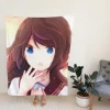 Anime Girl Blue Eyes Fleece Blanket