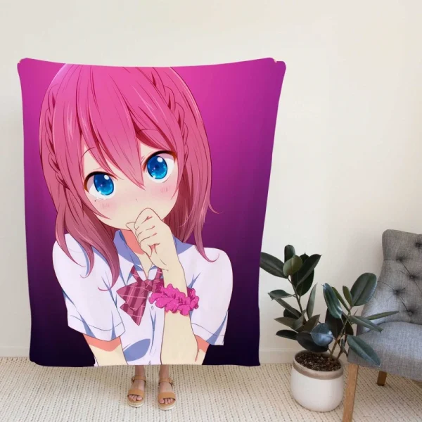 Anime Girl Yawning Teen Fleece Blanket