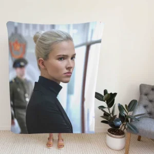 Anna Movie Actress Sasha Luss Fleece Blanket