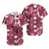 Arizona Cardinals Coconut Leaves And Skulls Hawaii Shirt and Shorts Su