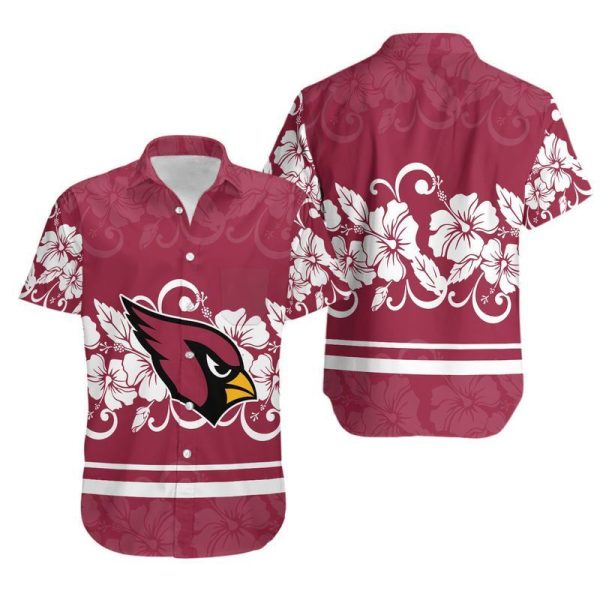 Arizona Cardinals Hibiscus Flowers Hawaii Shirt and Shorts Summer Coll