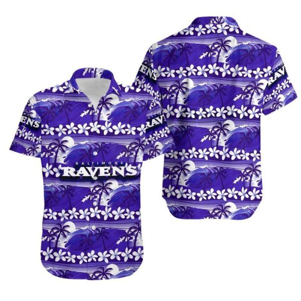 Baltimore Ravens Coconut Trees NFL Gift For Fan Hawaii Shirt and Short