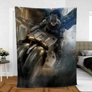 Batcycle In The Flash DC Fleece Blanket