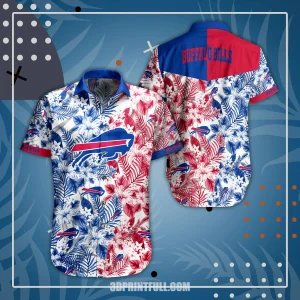 Beach Buffalo Bills Hawaiian Shirt tropical flower summer