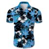 Beach Shirt Carolina Panthers Hawaiian Shirt Tropical Flower Short Sleeve Slim Fit Body