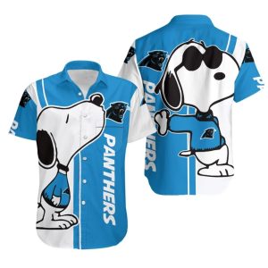 Beach Shirt Carolina Panthers Snoopy Lover 3D Printed Hawaiian Shirt Combo Beach