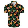 Beach Shirt Cincinnati Bengals Hawaiian Shirt Floral Button Up Slim Fit Body