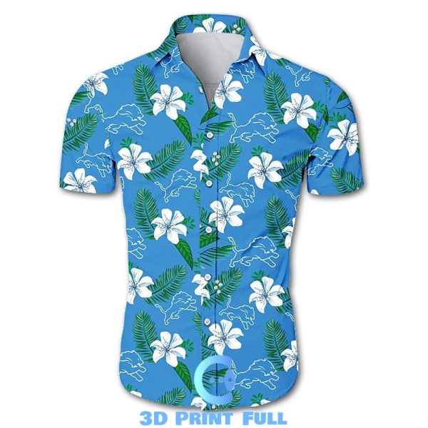 Beach Shirt Detroit Lions Hawaiian Shirt Short Sleeve For Summer