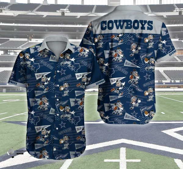 Beach Shirt NFL Dallas Cowboys Logo Hawaii 3d Shirts