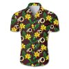 Beach Shirt NFL washington redskins tropical flower Hawaiian Shirt White