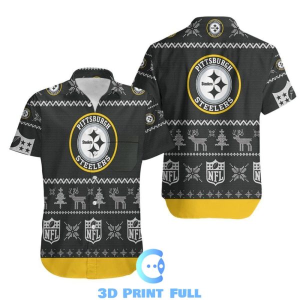 Beach Shirt Pittsburgh Steelers ugly christmas 3d printed sweatshirt ugly Hawaiian Shirt