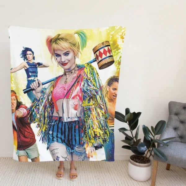 Birds of Prey Harley Quinn DC Comics Super Hero Movie Fleece Blanket