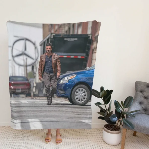 Boss Level Movie Frank Grillo Fleece Blanket