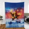 Bowsers Revenge Mario Bros Unleashed Fleece Blanket