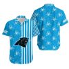 Carolina Panthers Stripes and Skull Hawaii Shirt and Shorts Summer