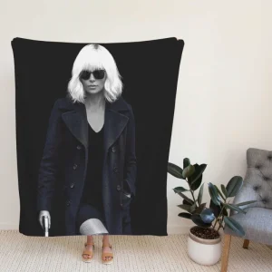 Charlize Theron in Atomic Blonde Movie Fleece Blanket