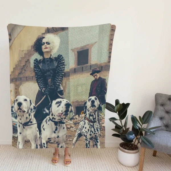 Cruella Movie Emma Stone Fleece Blanket