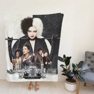 Cruella de Vil Movie Emma Stone Fleece Blanket