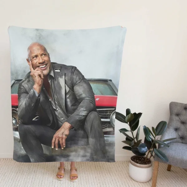 Dwayne Johnson in Fast & Furious Presents Hobbs & Shaw Movie Fleece Blanket