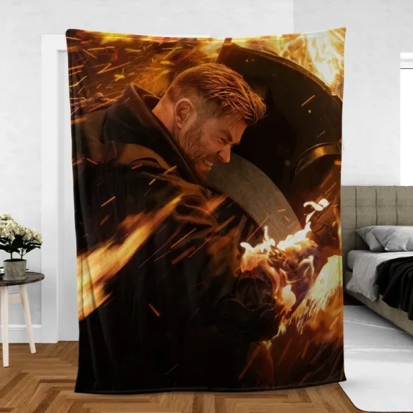 Ezra Miller The Flashs Lightning Strike Fleece Blanket