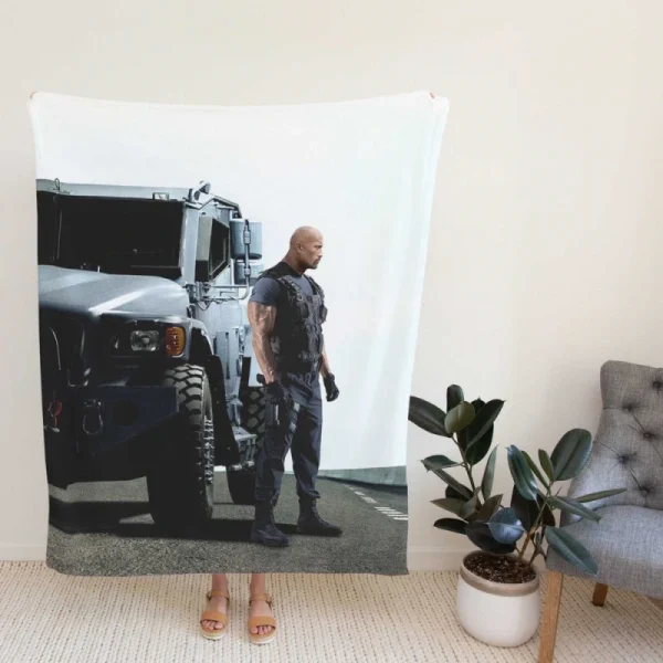 Fast & Furious 6 Movie Luke Hobbs Fleece Blanket