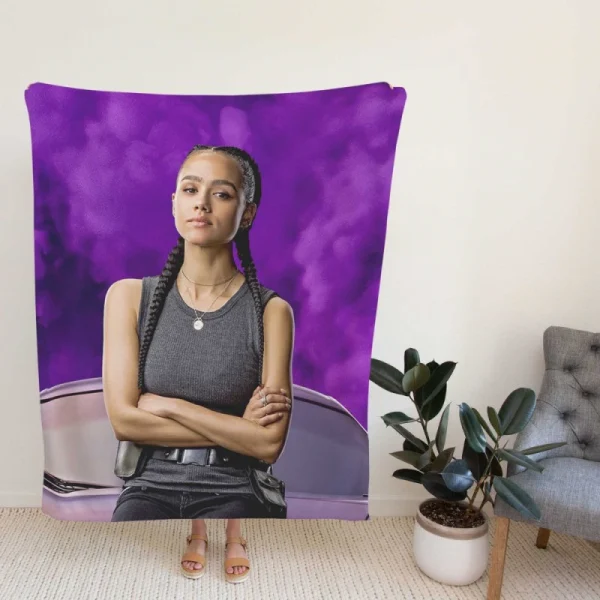 Fast & Furious 9 Movie Nathalie Emmanuel Ramsey Fleece Blanket