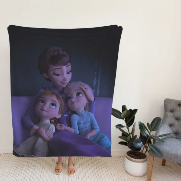 Frozen 2 Movie Elsa Anna Queen Iduna Fleece Blanket