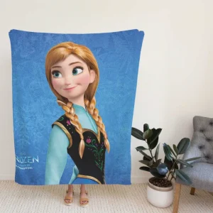 Frozen Animated Movie Anna Fleece Blanket