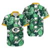 Green Bay Packers Coconut Leaves And Skulls Hawaii Shirt and Shorts Su