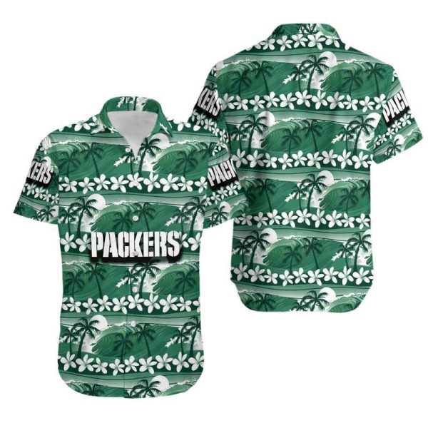 Green Bay Packers Coconut Trees NFL Gift For Fan Hawaii Shirt and Short