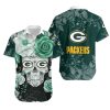 Green Bay Packers Skull NFL Gift For Fan Hawaiian Graphic Print Short