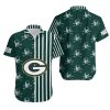 Green Bay Packers Stripes and Skull Hawaii Shirt and Shorts Summer Col