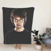 Harry Potter Movie Daniel Radcliffe Glitch Art Fleece Blanket