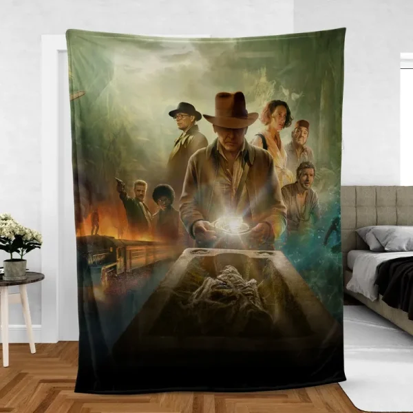 Indiana Jones and the Dial of Destiny Ancient Secrets Fleece Blanket