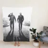 Jason Statham Dwayne Johnson in Fast & Furious Movie Fleece Blanket