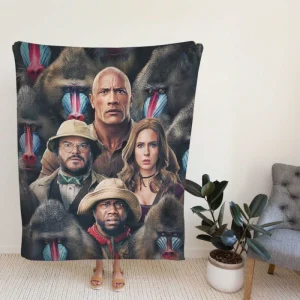 Jumanji The Next Level Movie Cast Poster Fleece Blanket