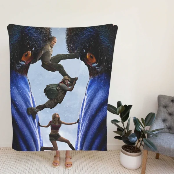 Jumanji The Next Level Movie Dwayne Johnson Kevin Hart Fleece Blanket