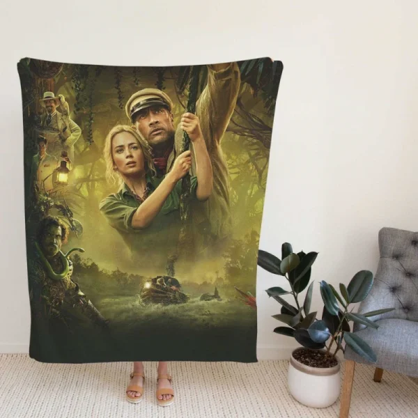 Jungle Cruise Movie Dwayne Johnson Emily Blunt Fleece Blanket