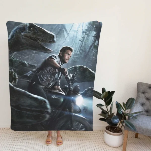 Jurassic World Movie Chris Pratt Sci-fi Fleece Blanket