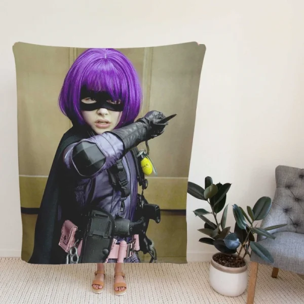 Kick-Ass Movie Hit-Girl Chloe Grace Moretz Fleece Blanket