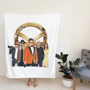 Kingsman The Golden Circle Movie Taron Egerton Fleece Blanket