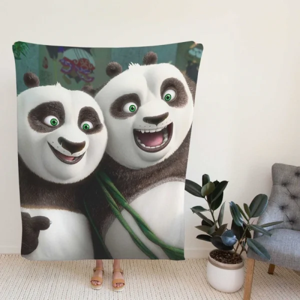 Kung Fu Panda 3 Movie Po and Li Fleece Blanket