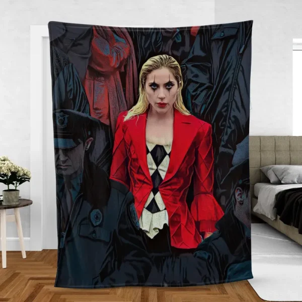 Lady Gaga in Joker 2 Stars Madness Fleece Blanket