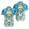 Los Angeles Chargers Skull NFL Gift For Fan Hawaii Shirt and Shorts