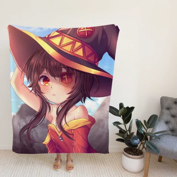 Megumin Konosuba Fairy Tail Anime Fleece Blanket