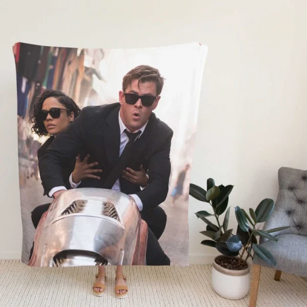 Men in Black International Movie Tessa Chris Hemsworth Fleece Blanket