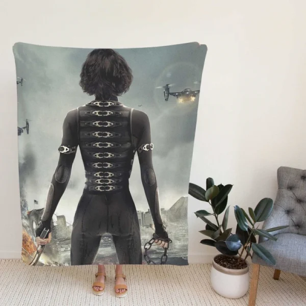 Milla Jovovich Resident Evil Retribution Movie Fleece Blanket