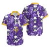 Minnesota Vikings Coconut Leaves And Skulls Hawaii Shirt and Shorts Su