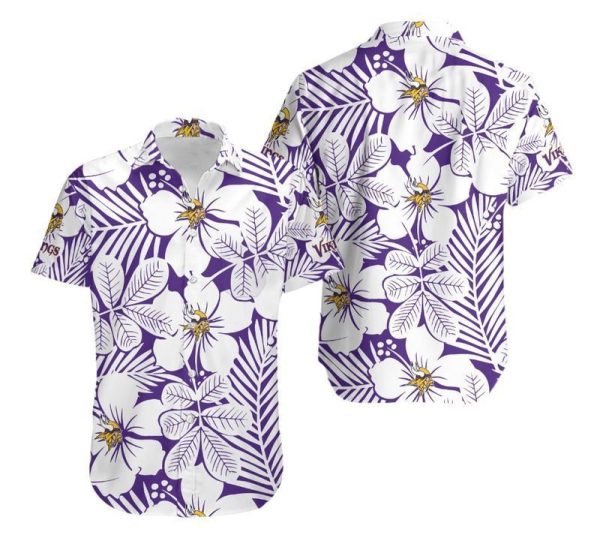 Minnesota Vikings Flower Hawaii Shirt and Shorts Summer Collection